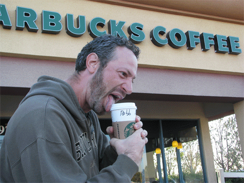 100 We will send Robb a text of this AFTER he drinks the coffee. Whats the worst that could come of it..gif