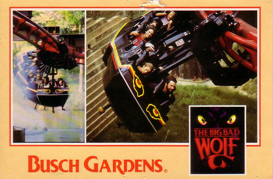 Busch Gardens Williamsburg Mark S Postcard Paradise Big Bad Wolf