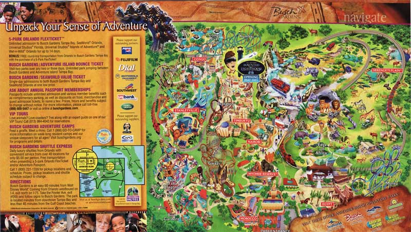 Busch Gardens Tampa 2003 Park Brochure Courtesy Of Live2tell75