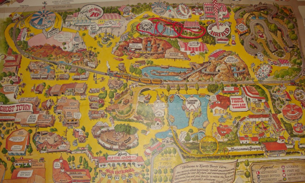 knotts berry farm map. Knott#39;s Berry Farm - 1978 Park