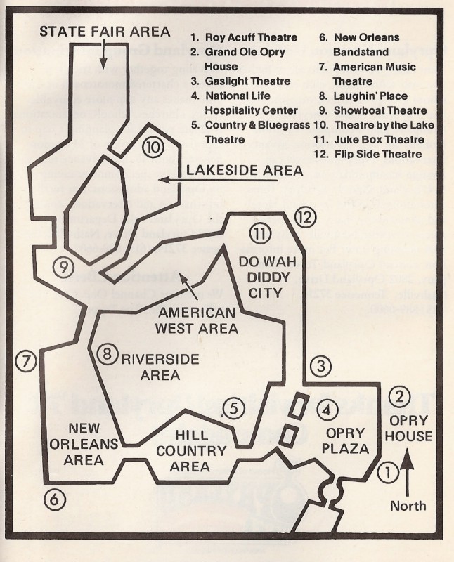 This is the basic layout of the park showing each themed land.