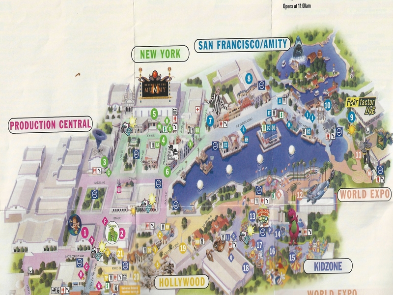 Theme Park Brochures Universal Orlando Citywalk Map 2008