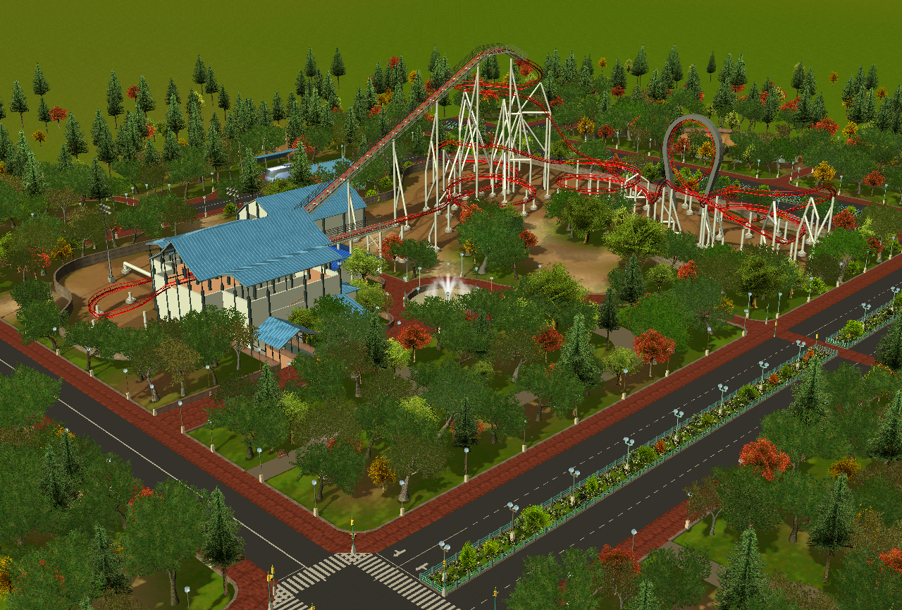 theme park review rct3 vista point park rct3 street lights