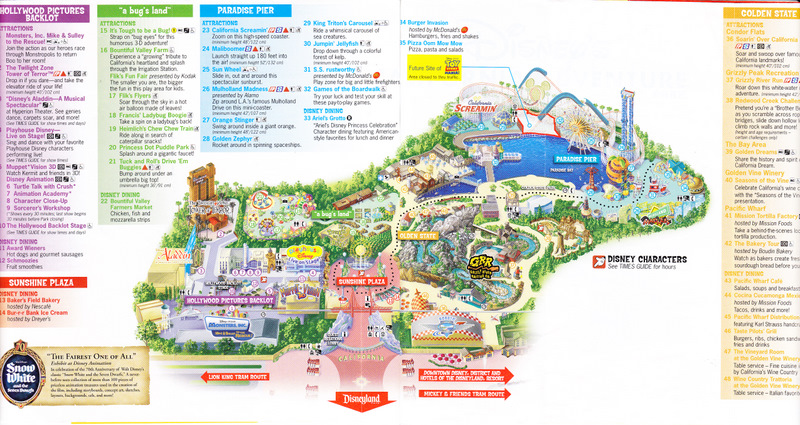 disneyland california adventure map of park. 2008 Park Map - Page 1