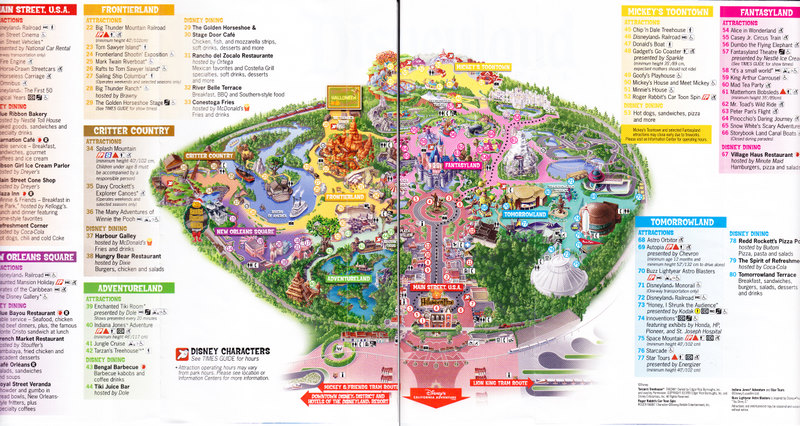 disneyland california map of park. 2005 Park Map - Page 1