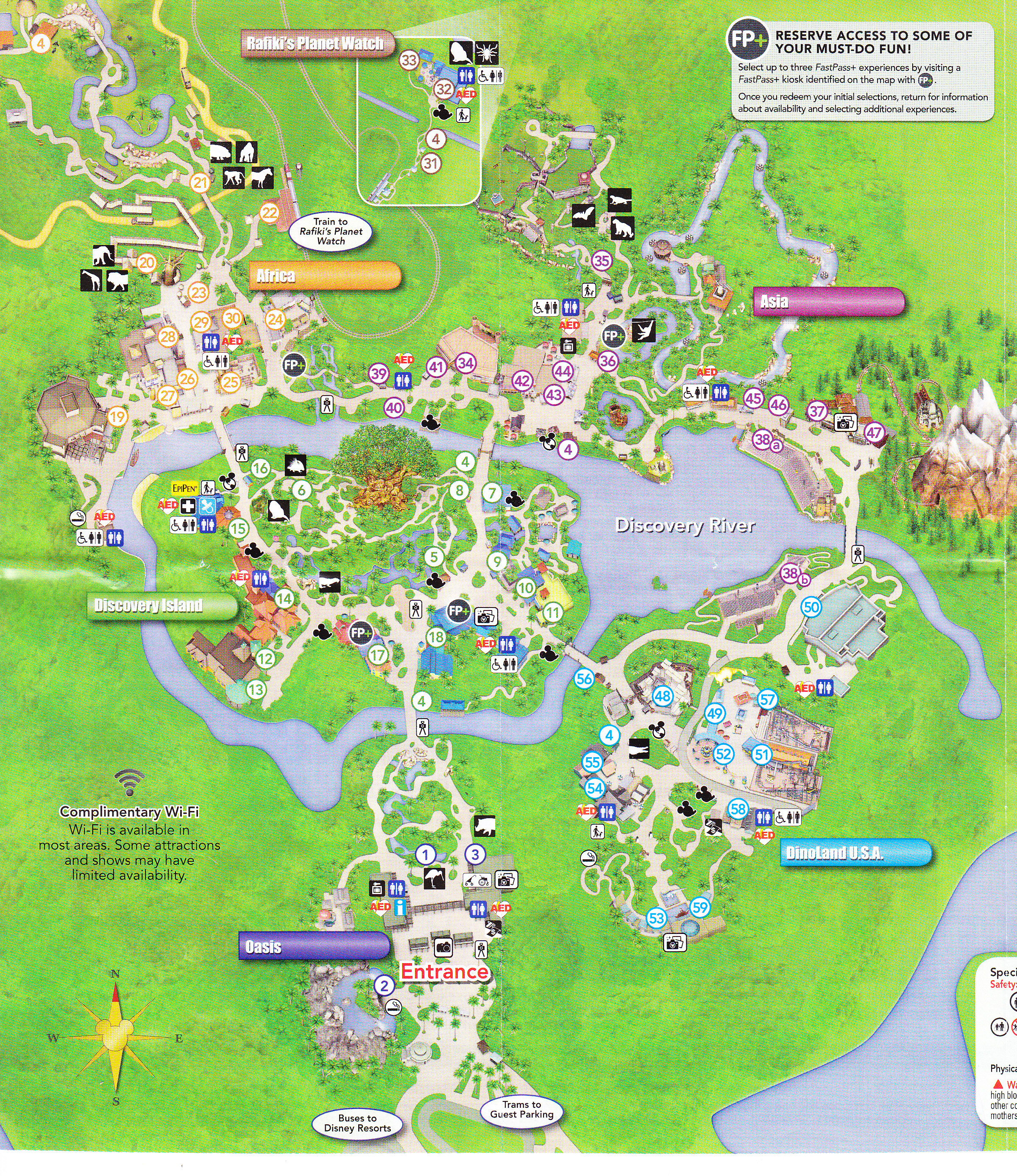 Disney's Animal Kingdom 2016 Park Map