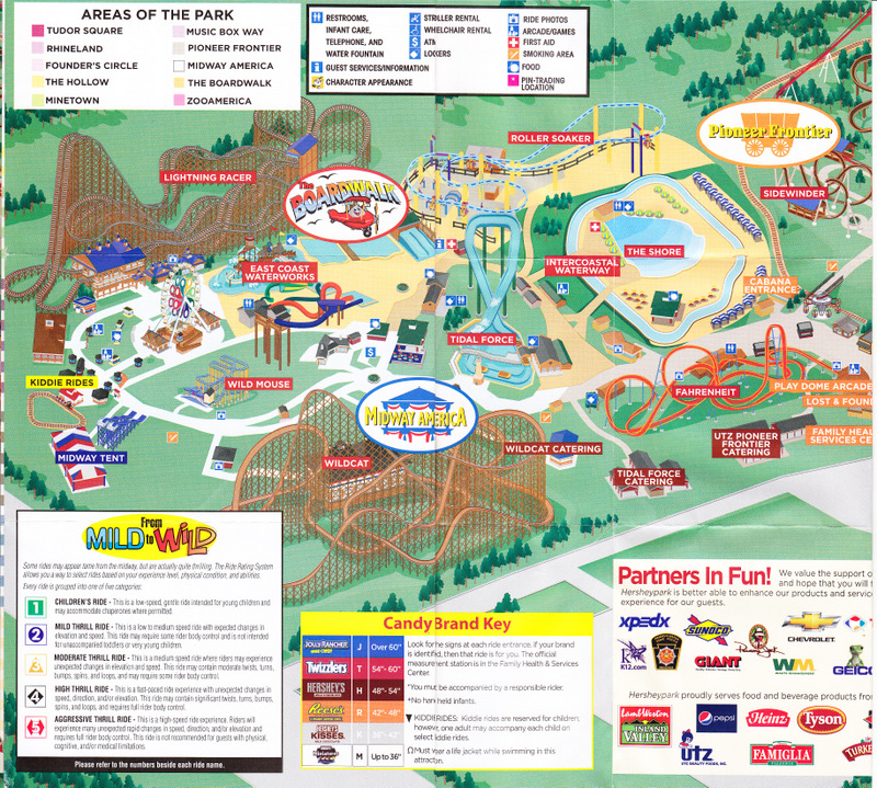 Hersheypark 2012 Park Map