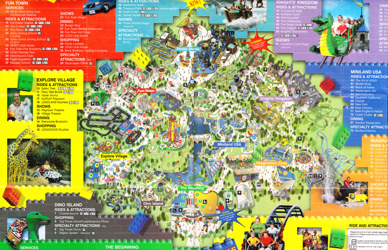 Legoland California - 2006 Park Map