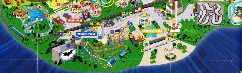 six flags great america park map. Six Flags Great America - 2009
