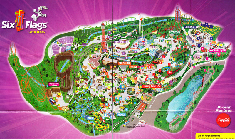 six flags over georgia map 2009. six flags over texas map.