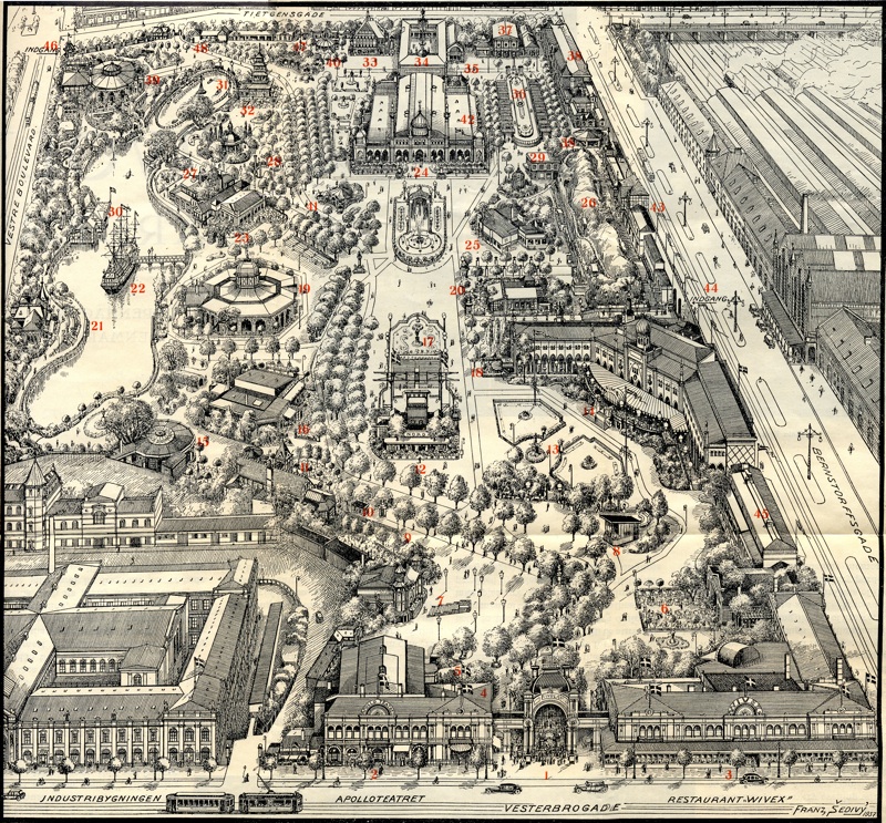 Tivoli Gardens 1939 Park Map