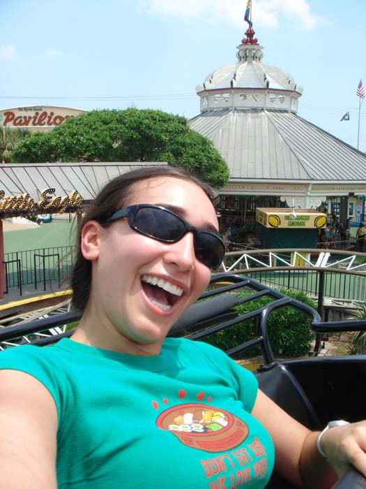 Amusement park boob shots