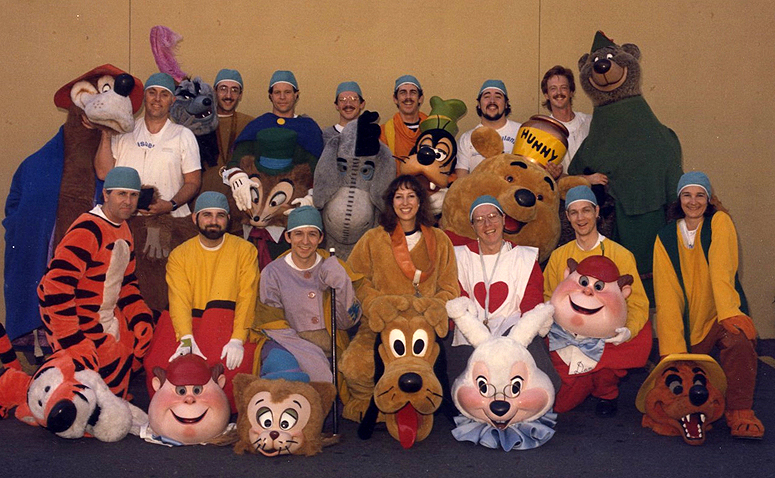 theme park review disney park characters with heads off