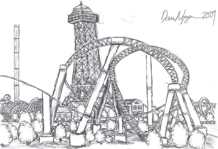 Американские горки рисуем