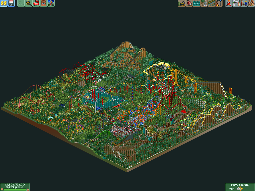 Theme Park Review Evergreen Gardens Rct2