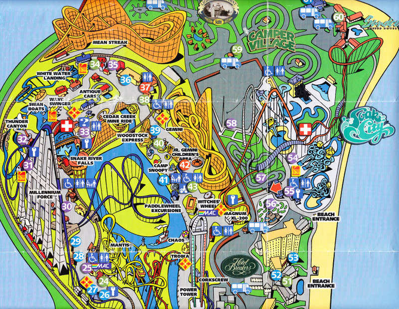 Cedar Point Amusement Park Map The World Map