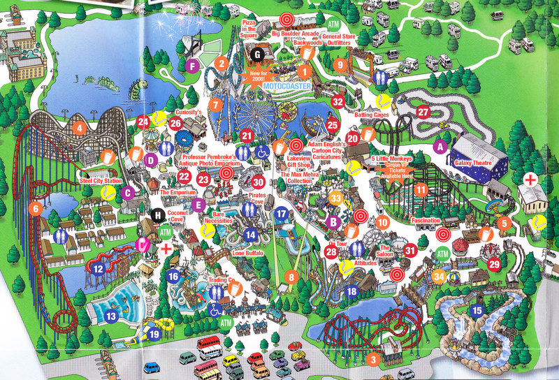 Darien Lake 2008 Park Map