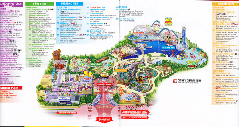 disneyland california adventure map Disney California Adventure 2009 Park Map