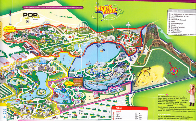 Heide Park Theme Park 2019 LEAFLET NOT A MAP All In German 