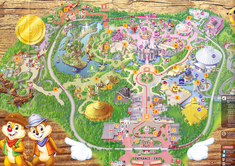 Hong Kong Disneyland 2012 Park Map