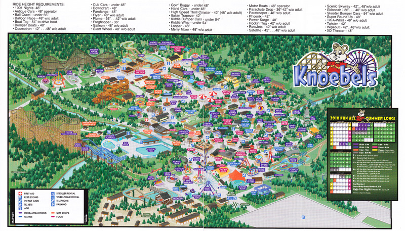 Knoebels Amusement Park Resort 2010 Park Map