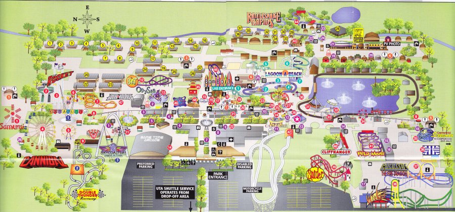 Lagoon Amusement Park Utah Map - United States Map