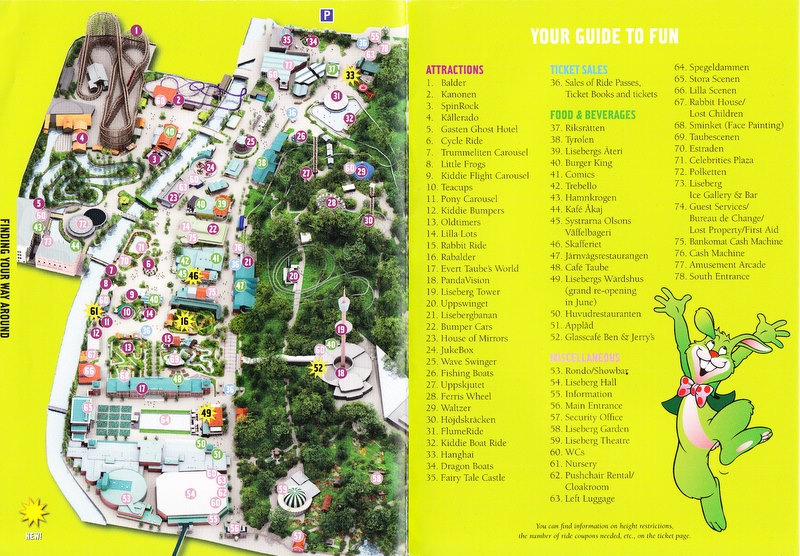Liseberg - 2009 Park Map