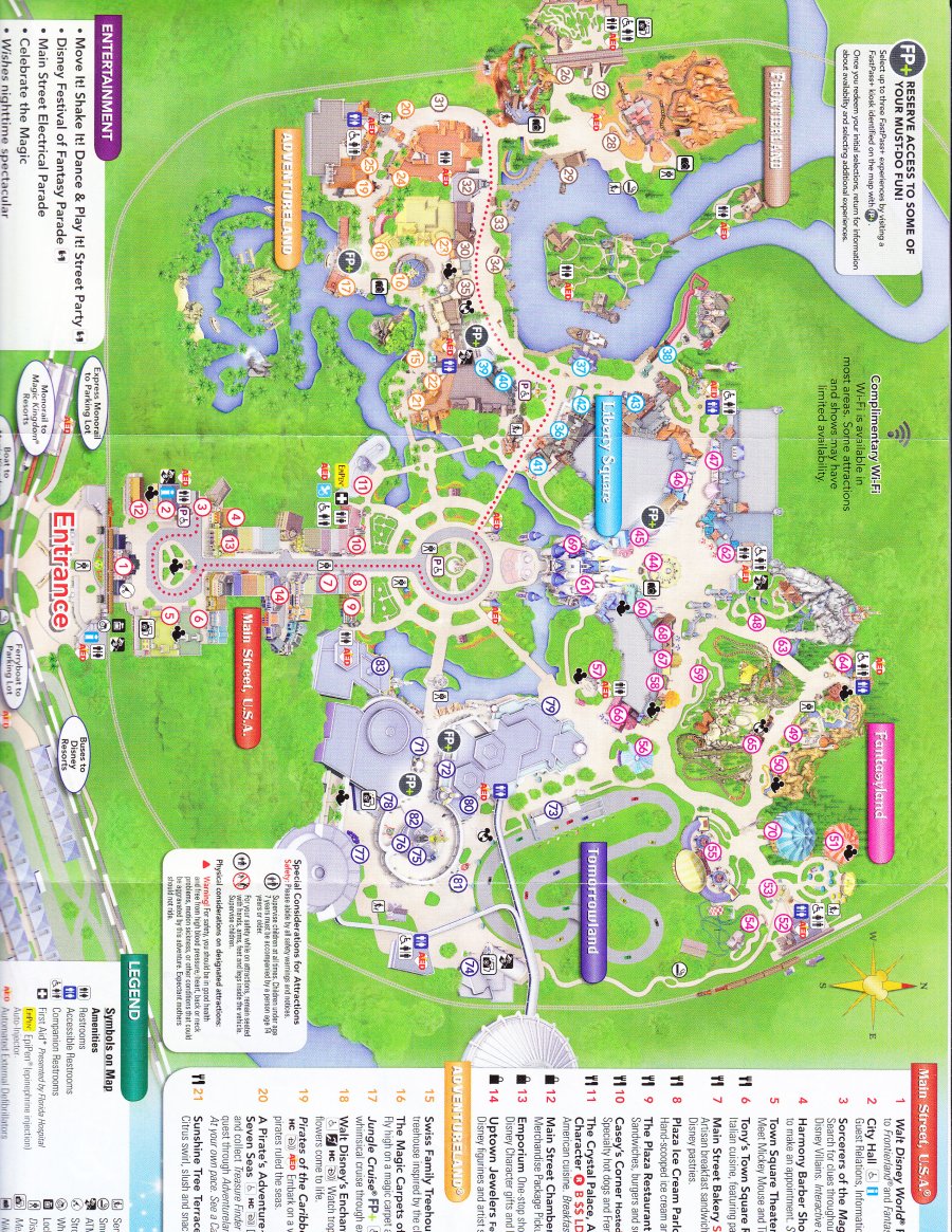 disney world magic kingdom ride map
