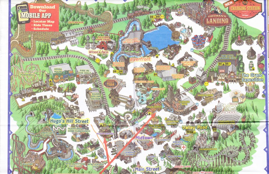 Silver Dollar City 2015 Park Map