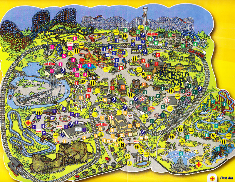 Six Flags St. Louis - 2008 Park Map