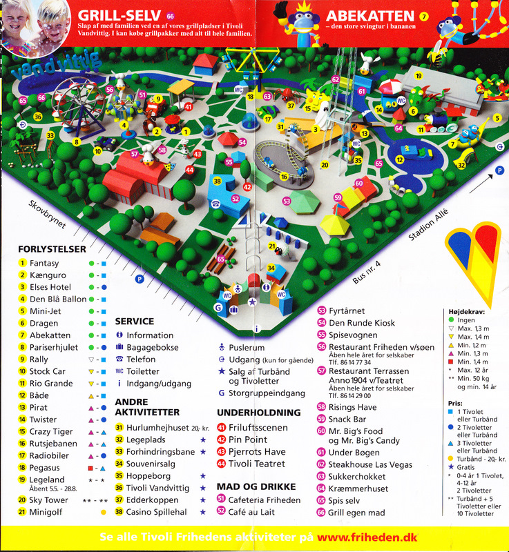 Tivoli Friheden - 2005 Park Map