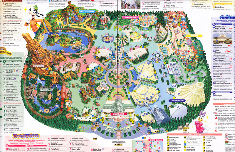 disneyland theme park map Tokyo Disneyland 2011 Park Map disneyland theme park map