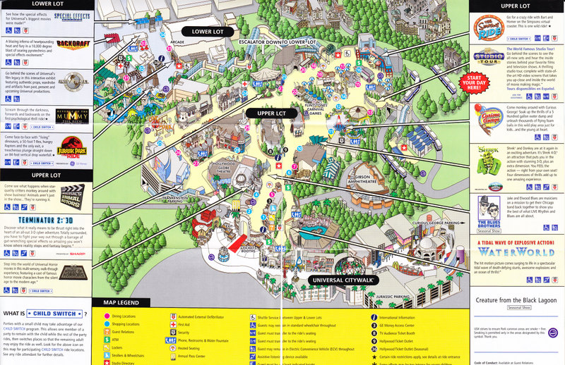 universal studio hollywood map