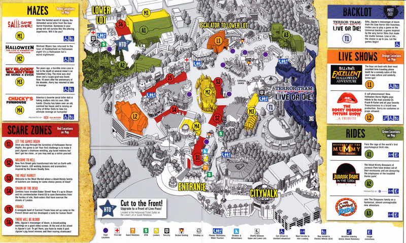 universal studio hollywood map