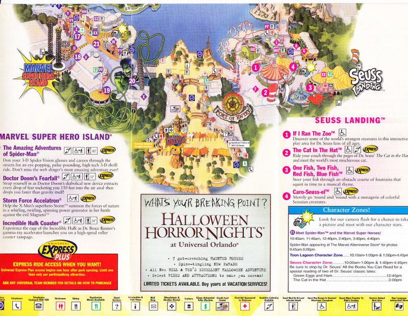 Adventure Island - Park Map 2021 - 001 - Touring Central Florida