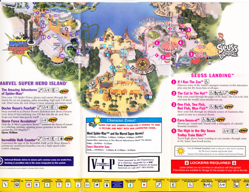 Universal Studios Islands of Adventure - 2007 Park Map