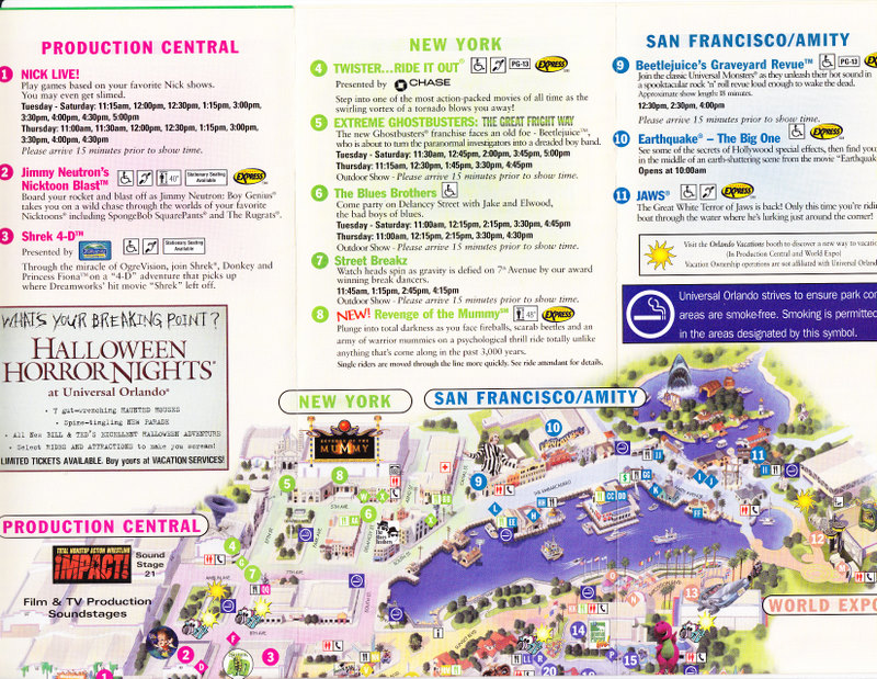 Universal Studios Islands of Adventure - 2004 Park Map