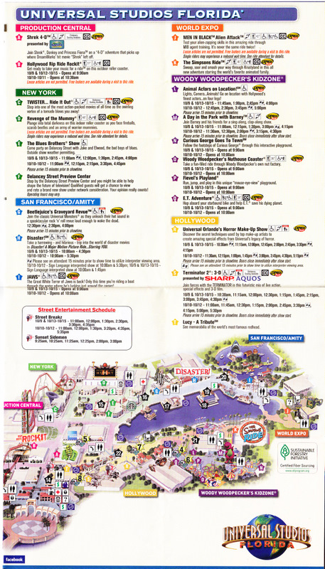 Universal Studios Islands of Adventure - 2011 Park Map