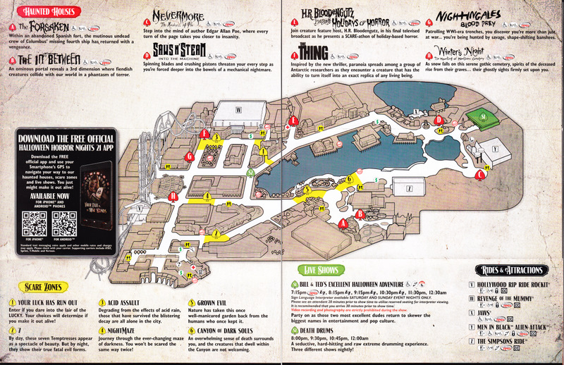 Universal Studios Islands of Adventure - 2011 Park Map