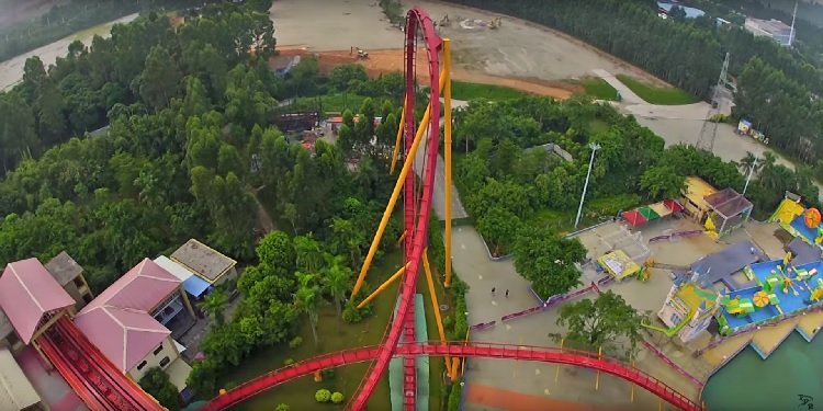 Chimelong Paradise's Dive Coaster, China!