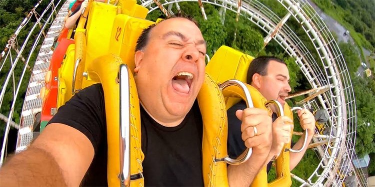 Riding Backwards on a Japanese Roller Coaster!