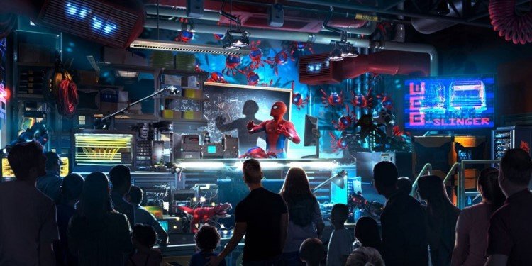 Sneak Peek at Disney's New Spider-man Ride!